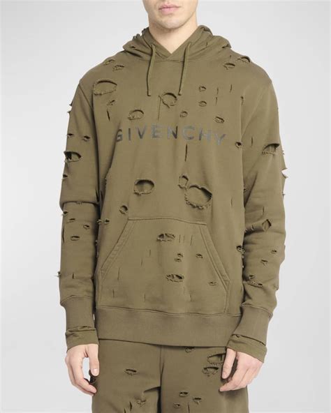 givenchy hoodie mens|givenchy destroyed hoodie.